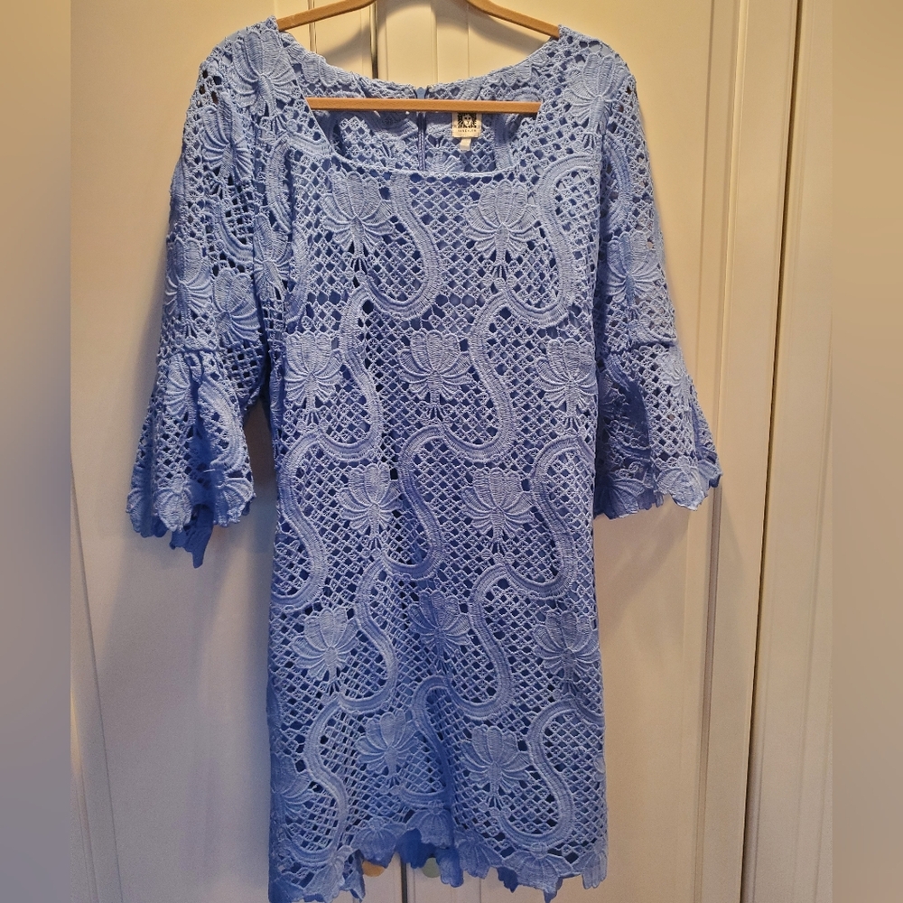 Anne Klein Light Blue Lace Dress